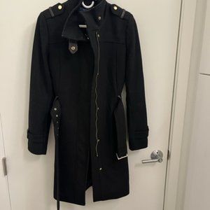Cole Haan Black Winter Wool Coat